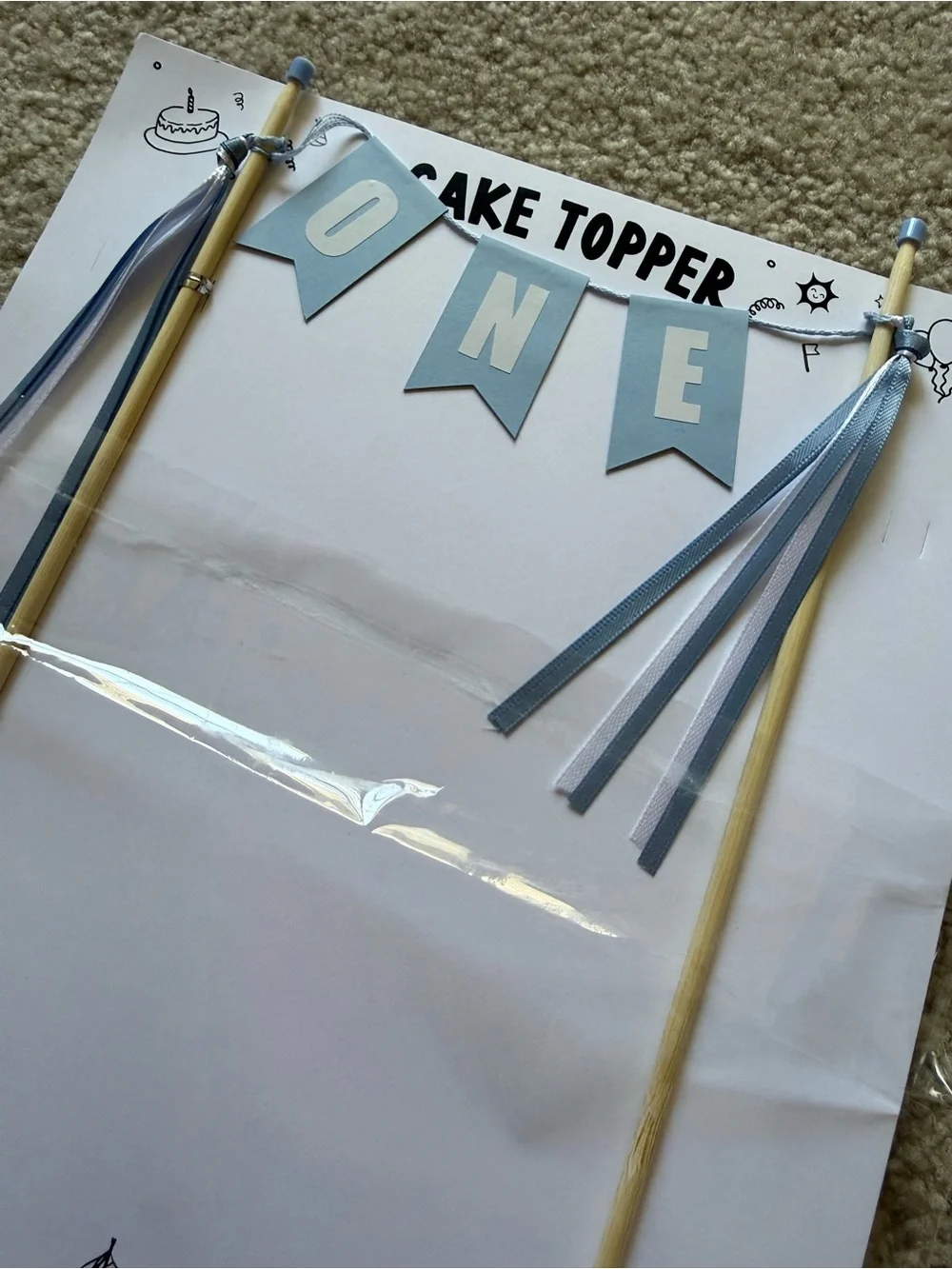 ONE Cake Topper Banner
